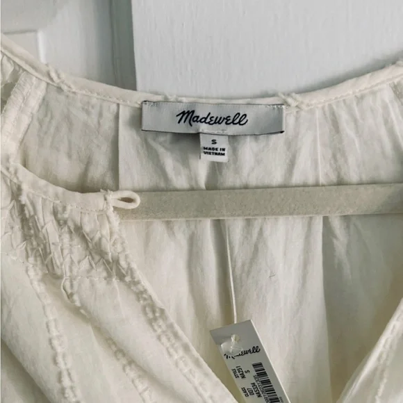 NWT Madewell Cream Dress Bubble Midi. New With Tag. Women’s Size Medium. - Picture 4 of 14